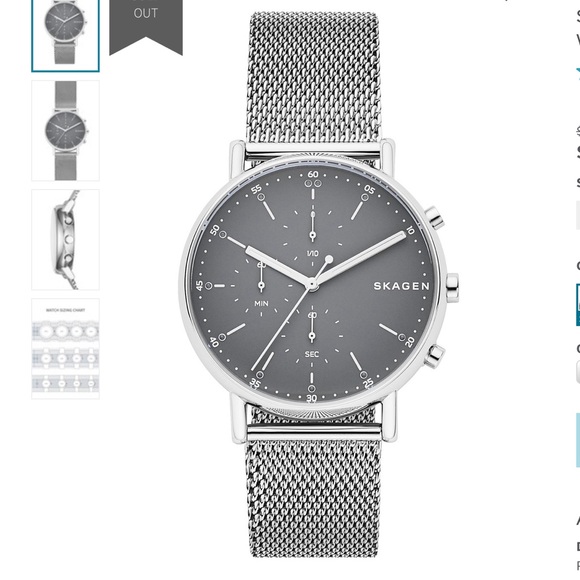 Skagen Men's Signatur Steel-mesh Chronograph Witch